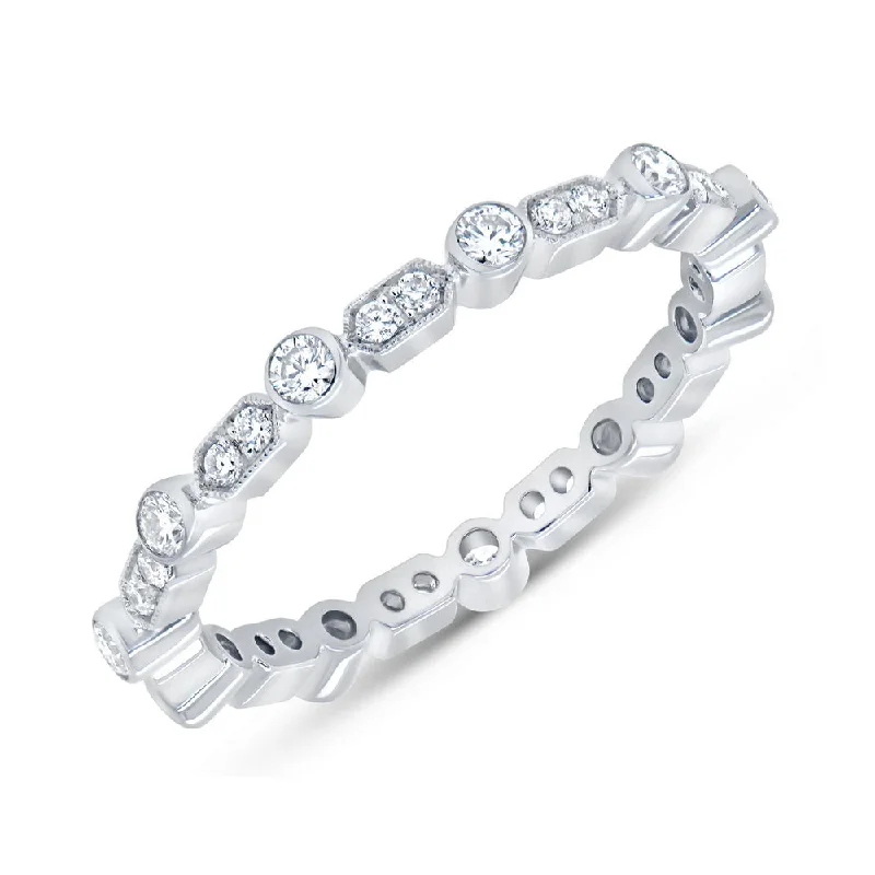 modern diamond rings for women -Uneek Stackable Collection Eternity Fashion Ring