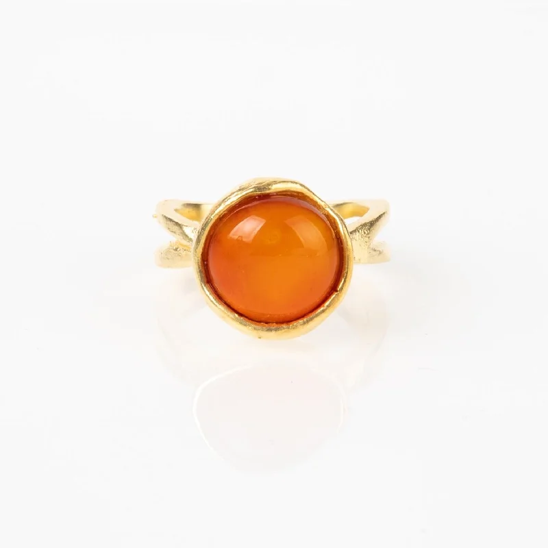 designer rings for women -Carnelian Ring