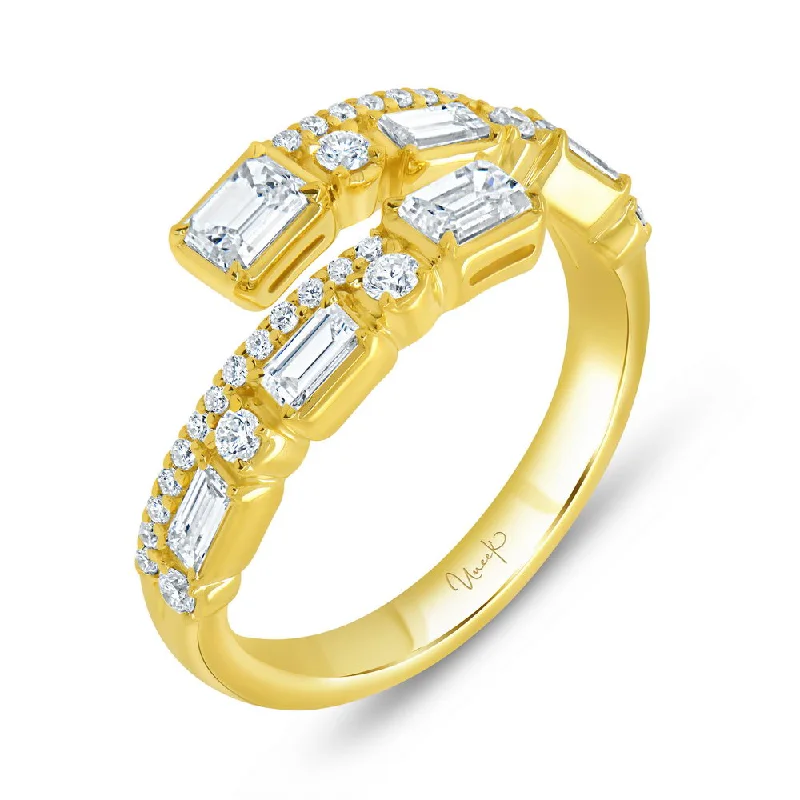 custom wedding rings for women -Uneek Alexandria Collection Bypass Fashion Ring