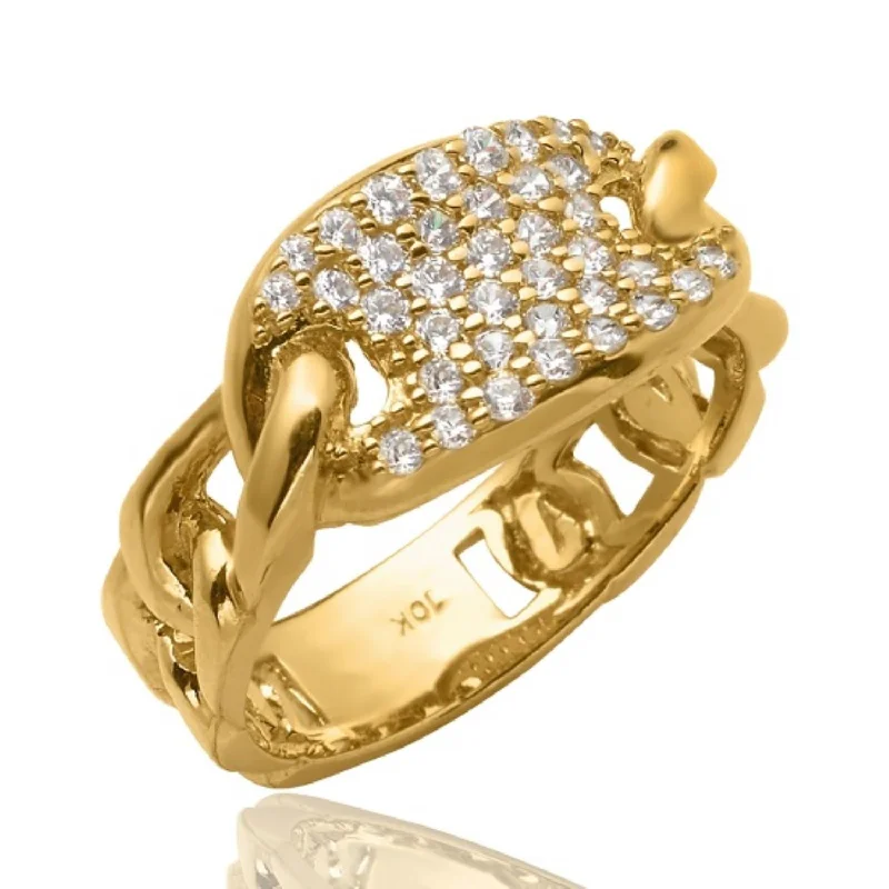 stackable rings for women -10KT Yellow Gold Fashion Ring