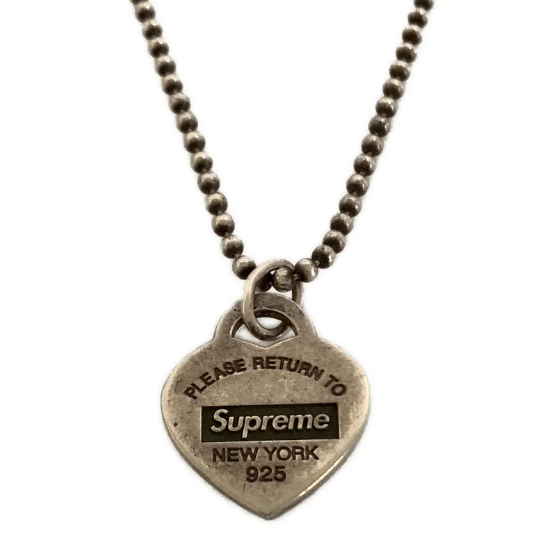 women’s custom engraved gold necklaces -Supreme/Necklace/Silver/SV925/