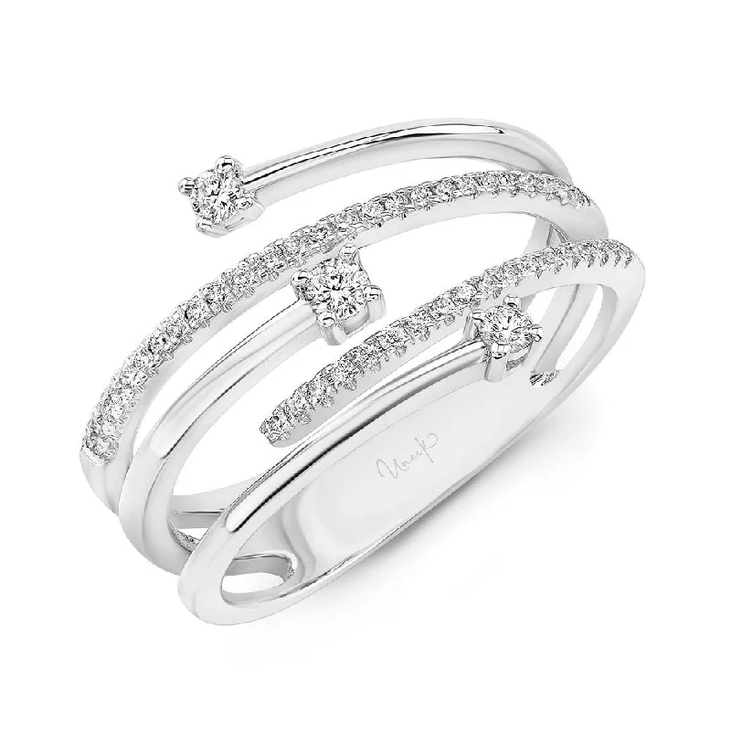 three-stone engagement rings for women -Uneek Lace Collection Fashion Ring