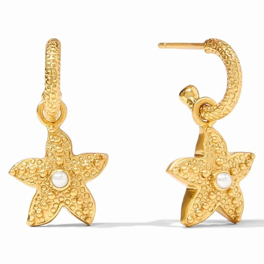 cute earrings for women -cute earrings for women -Julie Vos Sanibel Starfish Hoop & Charm Earring