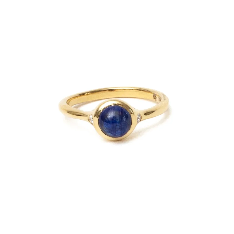 multi-stone engagement rings for women -Sapphire Ring 18 K Recycled Gold