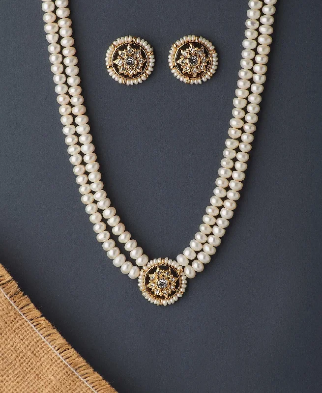 vintage-inspired pearl necklaces for women -Beautiful Real Pearl Necklace Set