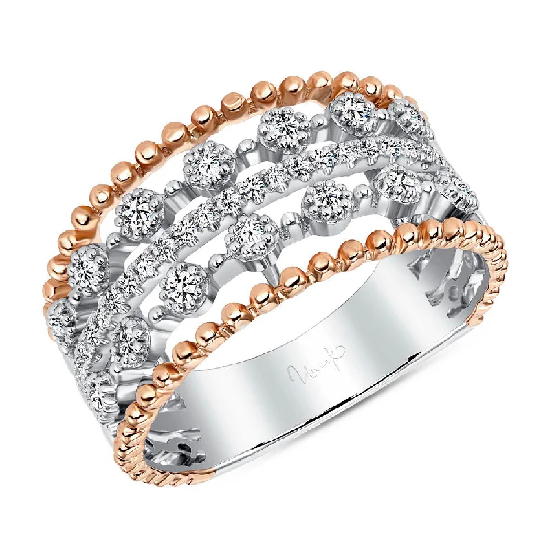 modern engagement rings for women -Uneek Lace Collection Multi-Row Fashion Ring