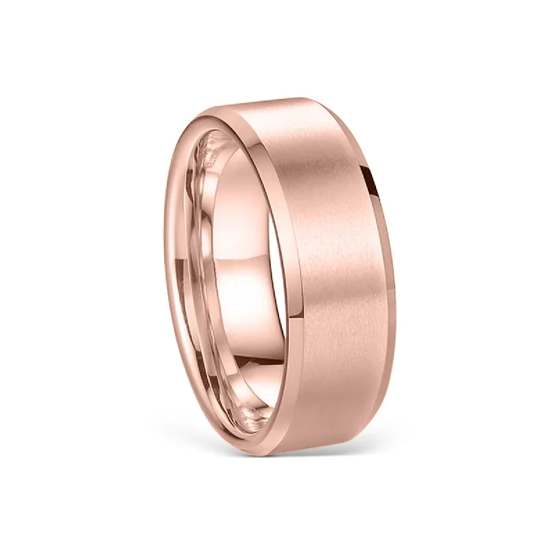 women’s yellow gold wedding bands -The Titan Ring - Rose Gold