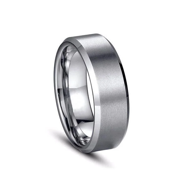 engraved wedding rings for women -The Titan Ring - Silver