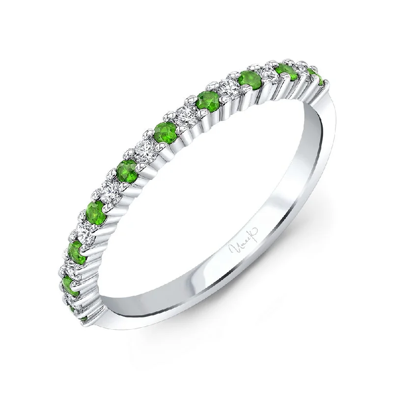 custom engagement rings for women -Uneek Precious Collection Straight Round Emerald Fashion Ring