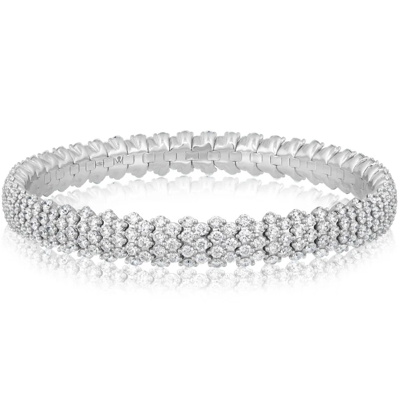 leather bracelets for women -8 Carat Diamond Stretch Bracelet