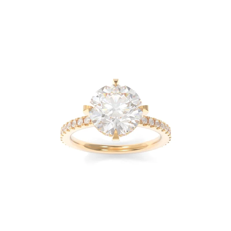 solitaire engagement rings for women -Natasha Ring Round