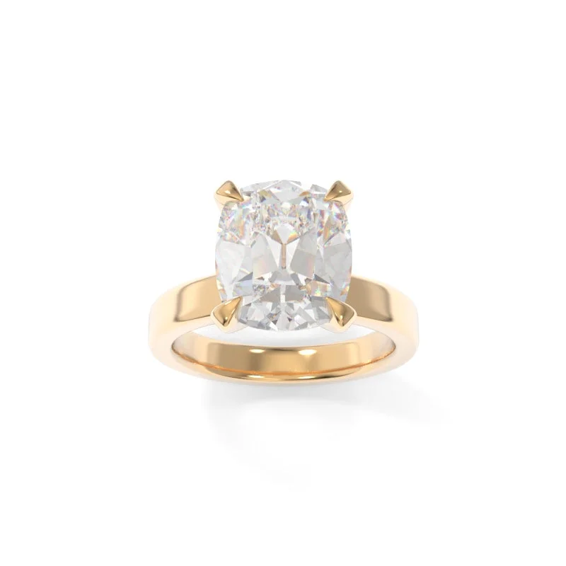 engagement rings with radiant cut diamonds for women -Simone Solitaire Old Mine Cushion