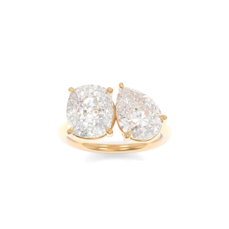 stackable engagement rings for women -Valentina Ring Elongated Cushion