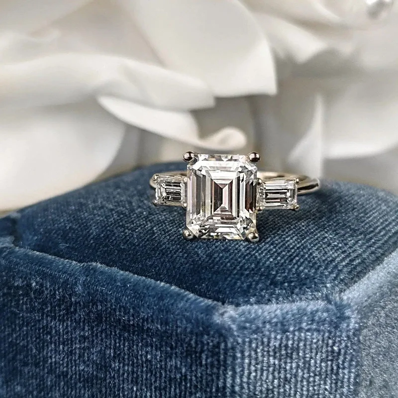 engagement rings with baguette diamonds for women -Armani No. 1 Moissanite Ring