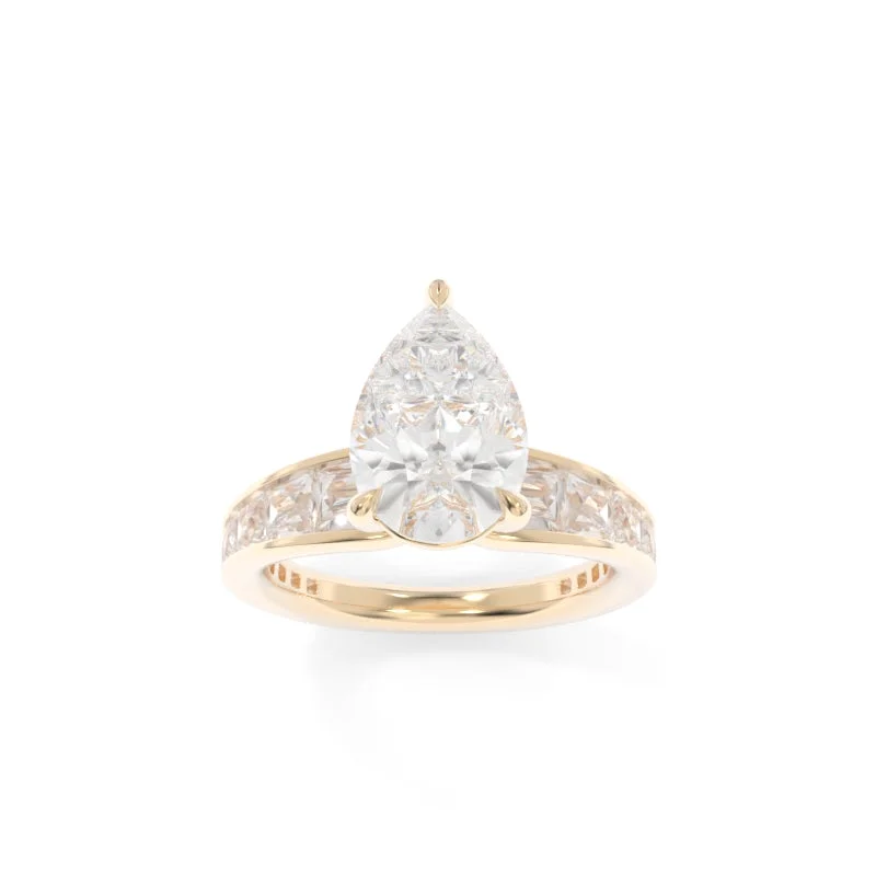 affordable engagement rings with diamonds for women -Arden Ring Pear