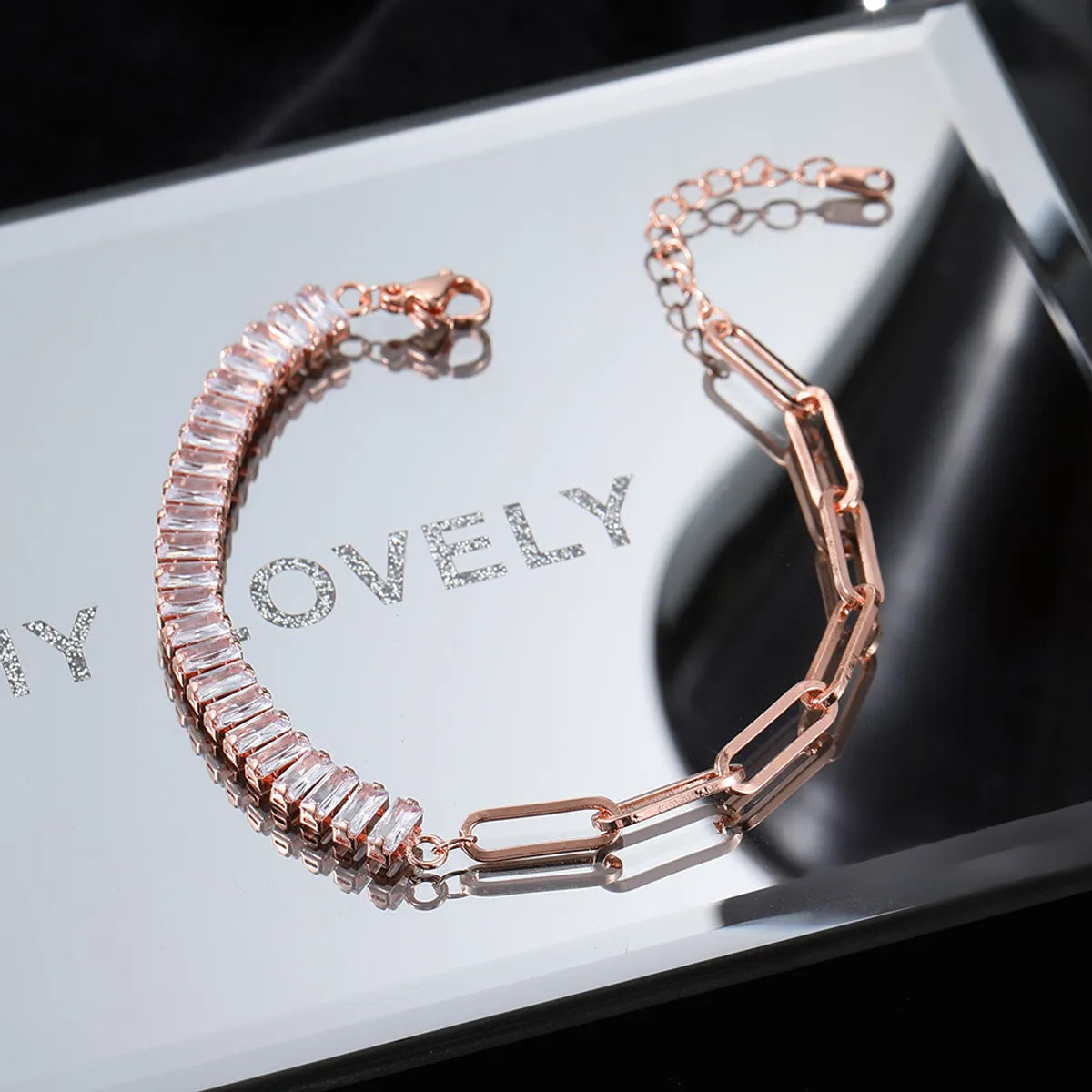 leather bangles with beads for women -Lady Solid Color Copper Plating Inlay Zircon Gold Plated Bracelets