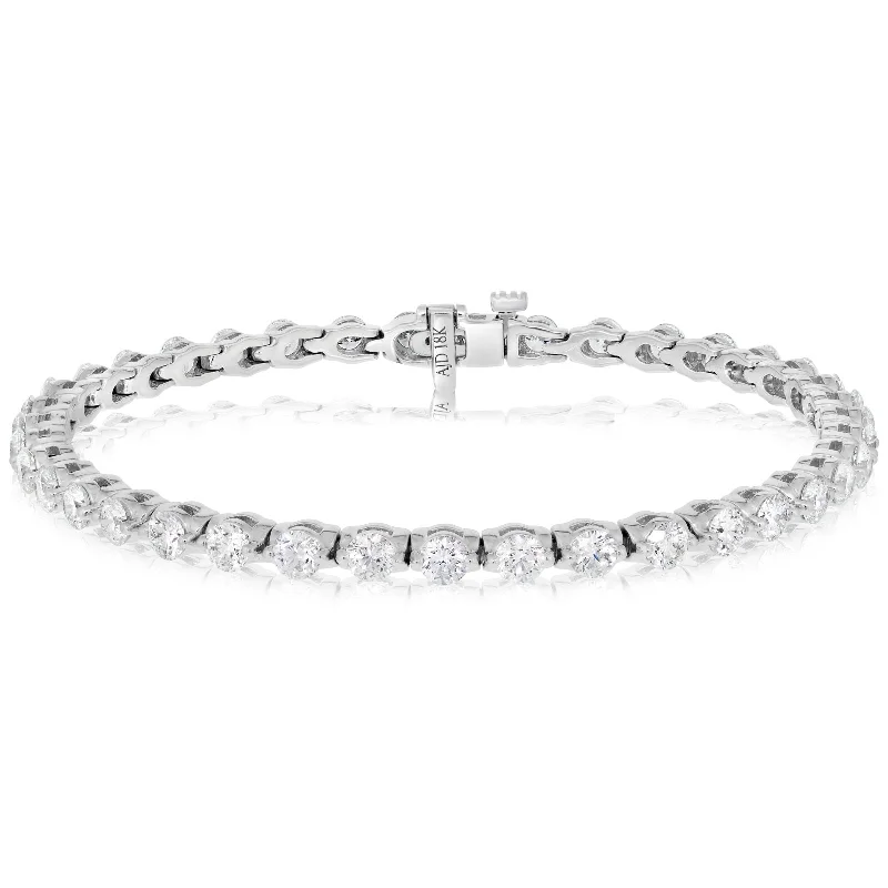 wide bangles for women -4.88 Carat Diamond Tennis Bracelet