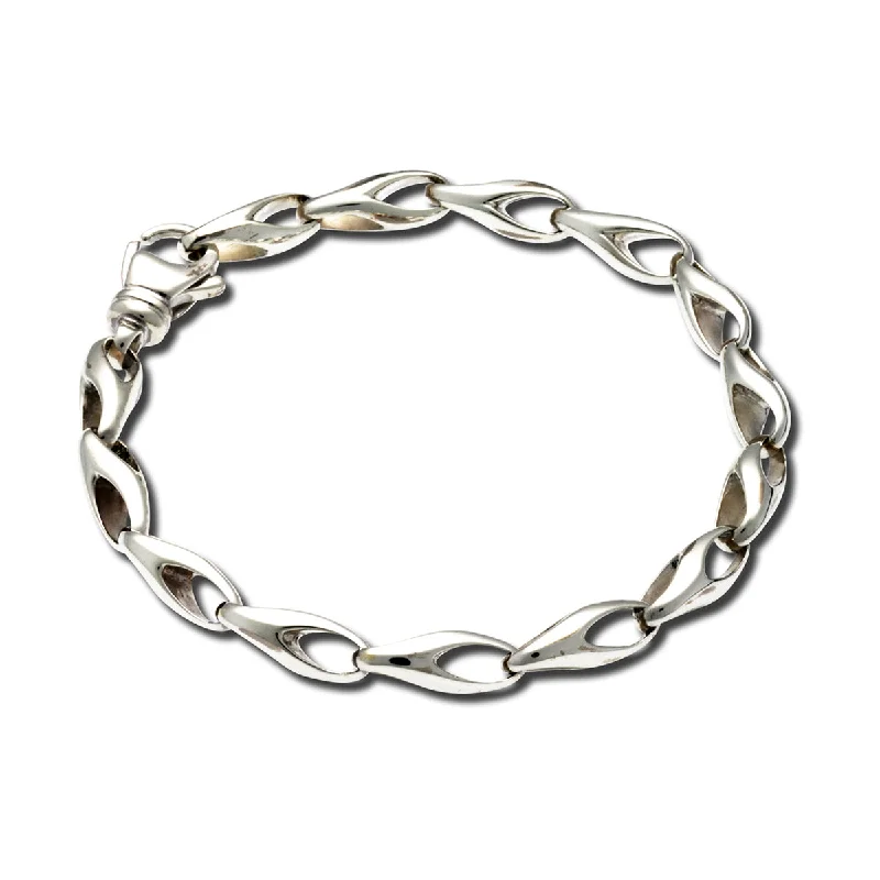 women’s sterling silver bracelets -Sterling Silver Open Link Bracelet