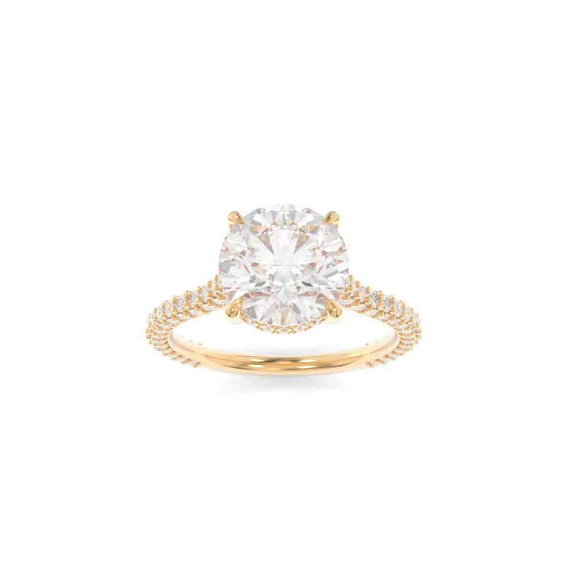 engagement rings with heart-shaped diamonds for women -Vanessa Ring Round