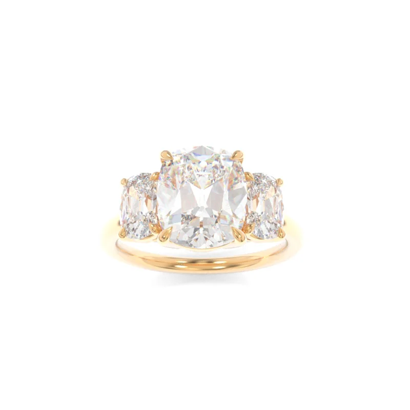 engagement rings with oval diamonds for women -Samantha Solitaire Old Mine Cushion