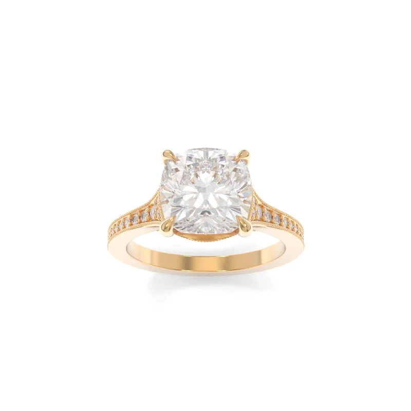 engagement rings with round diamonds and rubies for women -Viola Ring Cushion