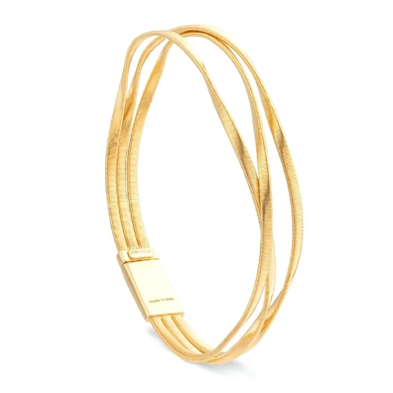 women’s stackable bangles -MARCO BICEGO Marrakech Three Strand Coil Bracelet