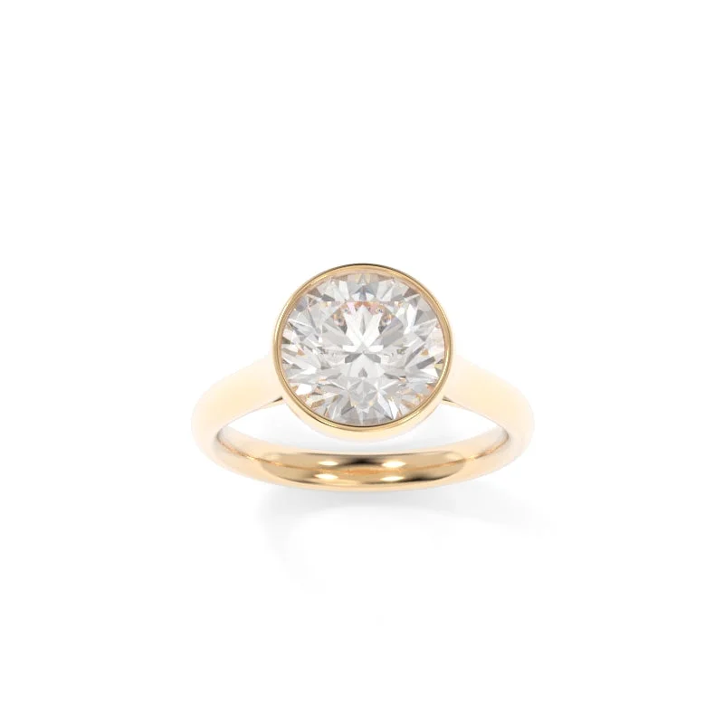 antique style engagement rings for women -Gwen Solitaire Round