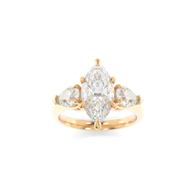 bridal engagement rings for women -Charlotte Solitaire Marquise