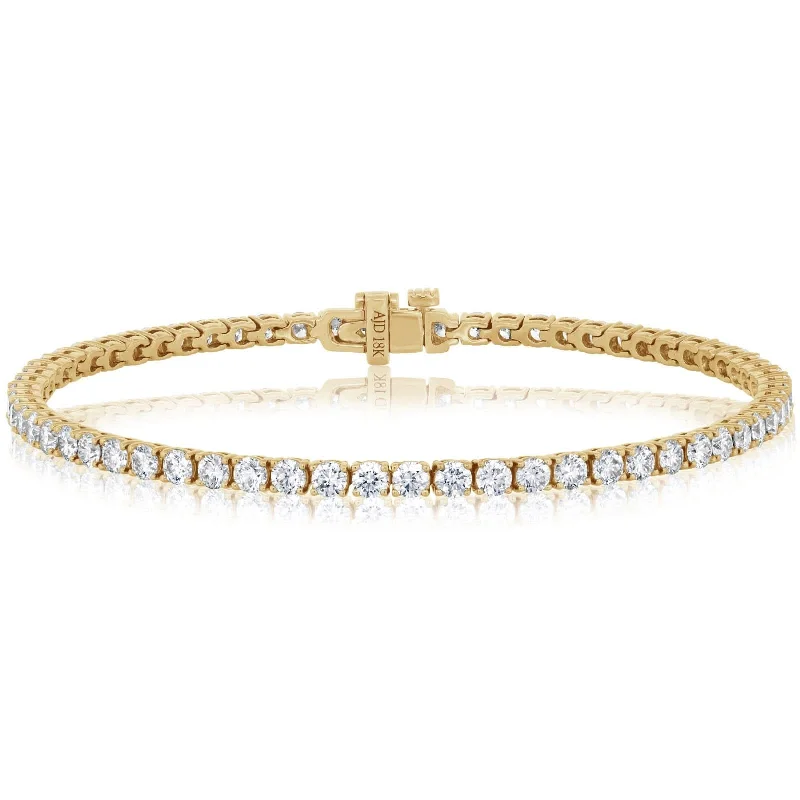 women’s bangles with charms -3.90 Carat Diamond Tennis Bracelet