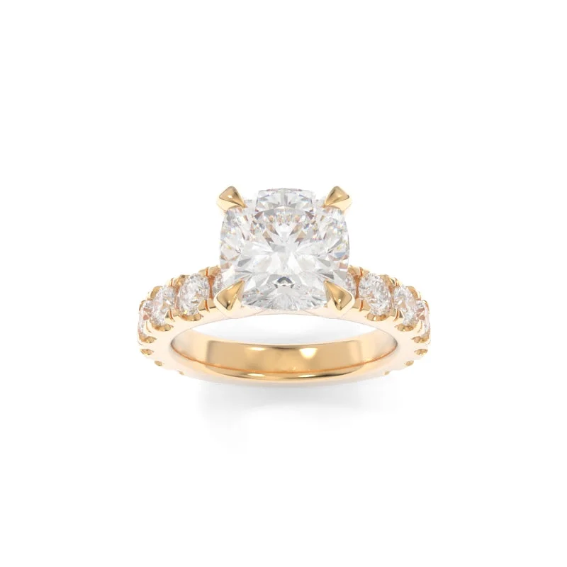 engagement rings with vintage designs for women -Simone Ring Cushion