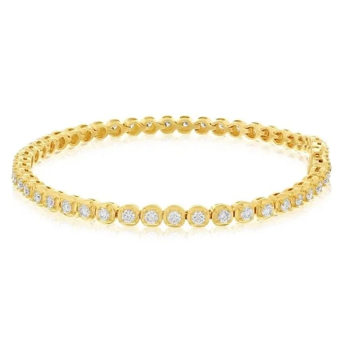 gold bracelets with diamonds for women -1.97 Carat Diamond Tennis Bracelet