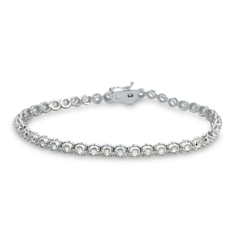 silver bangles for women -4.00ctw Diamond Tennis Bracelet