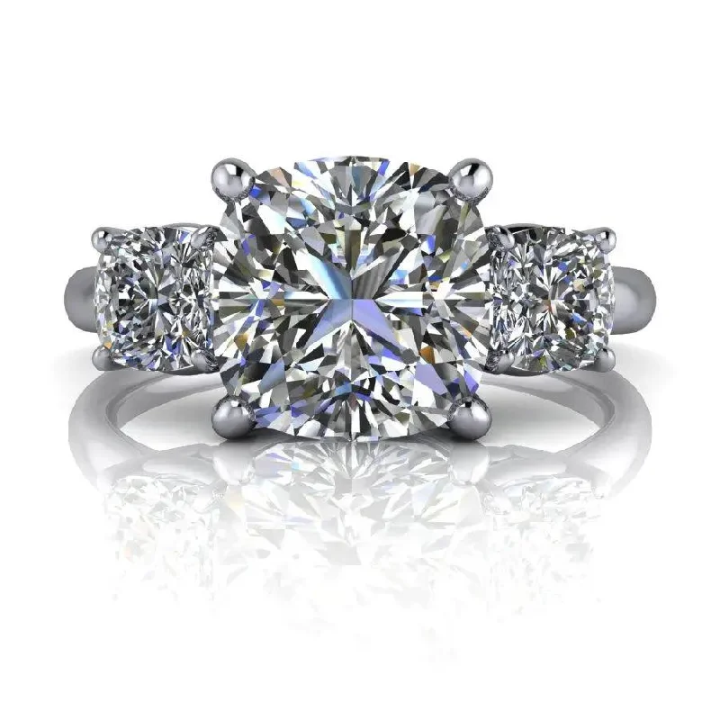 princess cut engagement rings for women -Dorian No. 1 Moissanite Ring