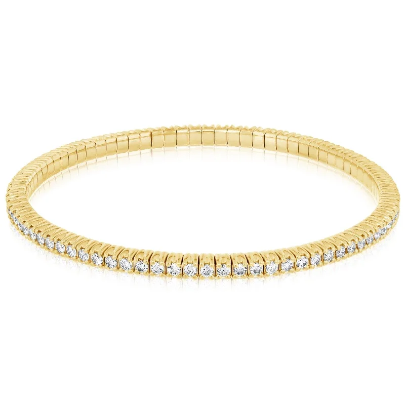 dainty bracelets for women -2 Carat Diamond Stretchy Bracelet