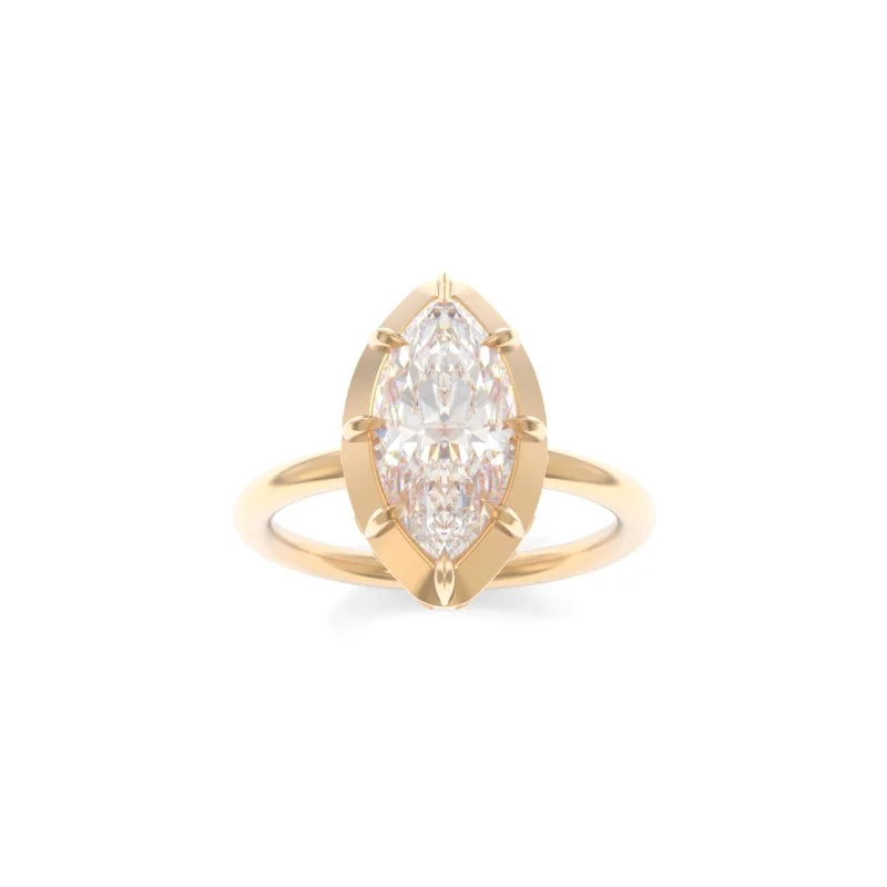 white gold engagement rings for women -Colette Ring Marquise