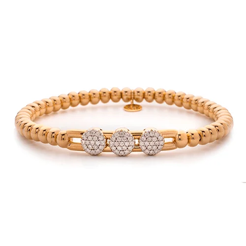 engraved bracelets for women -0.34ctw, 18K Yellow Gold Tresore Stretch Bracelet