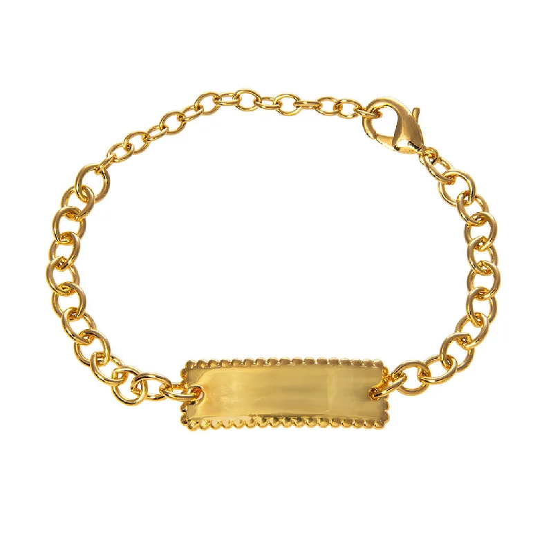 women’s handmade gold bracelets -Goldbug Lowcountry Caviar ID Bracelet