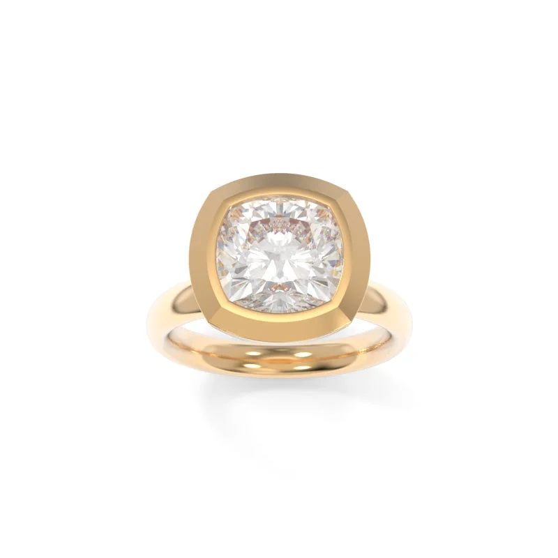 unique gemstone engagement rings for women -Betty Solitaire Cushion