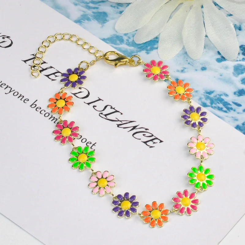 Colorful Daisy Bracelet