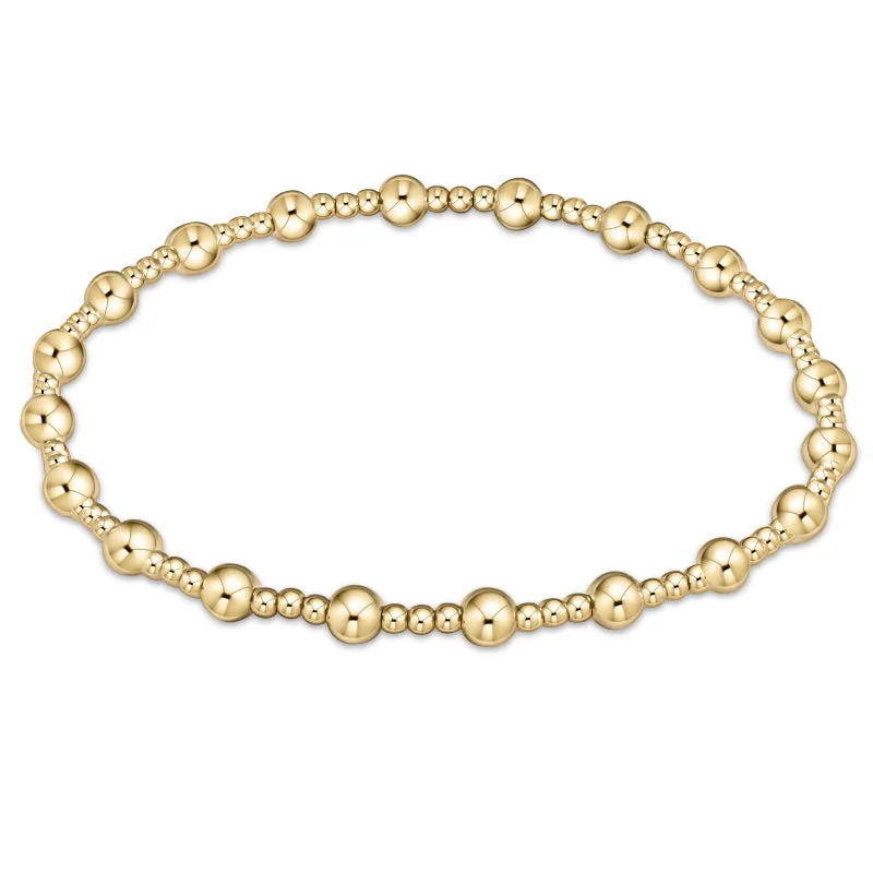 braided bracelets for women -enewton 7.25" extends Classic Sincerity Pattern 4mm Bead Bracelet - Gold