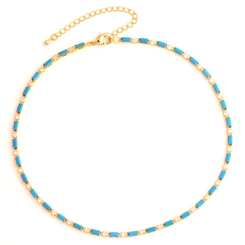 Hole Blue Necklace