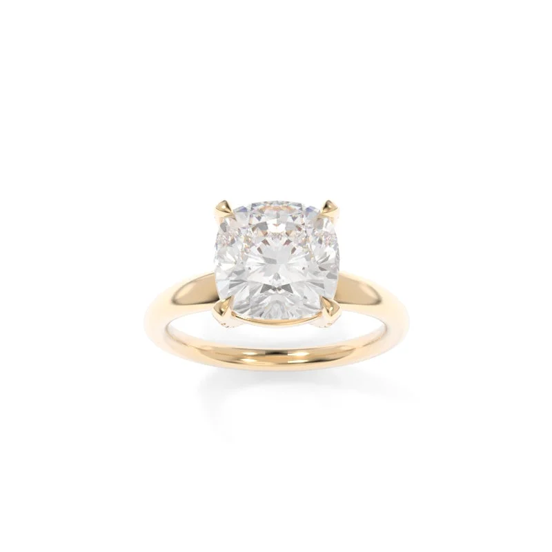 unique engagement rings for women -Holland Solitaire Cushion (Diamond X-Version)