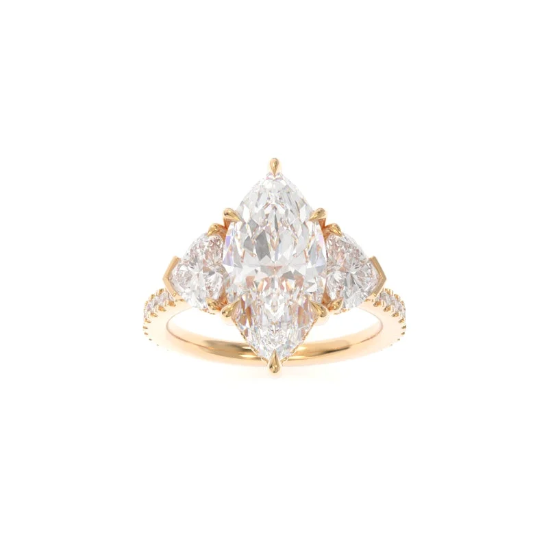 custom engagement rings for women -Michelle Ring (Heart Version) Marquise