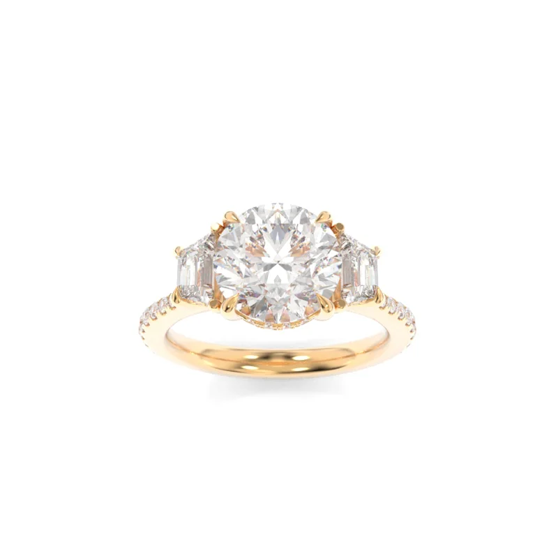 unique gemstone engagement rings for women -Blair Ring Round