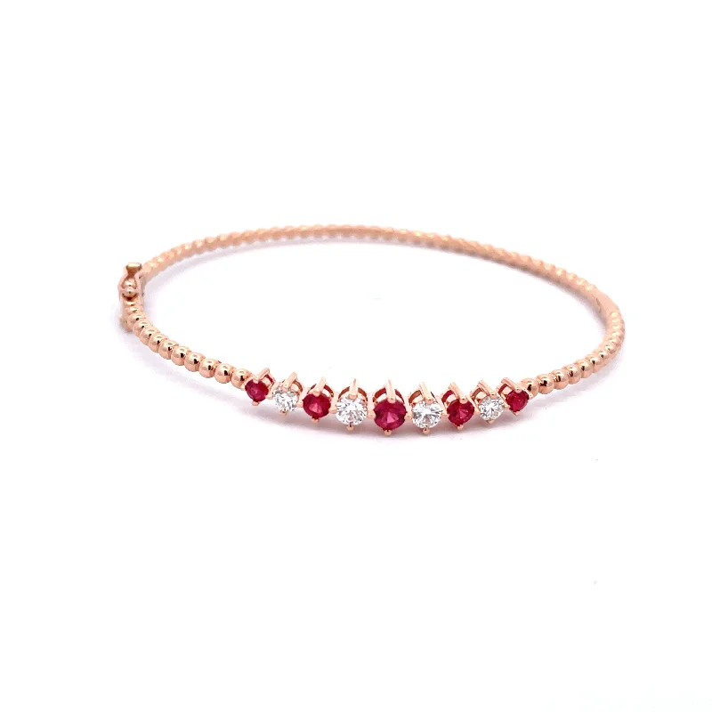 braided bracelets for women -14 Karat Rubies Bracelet