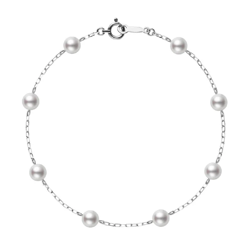 women’s custom engraved bangles -MIKIMOTO 5.5-6 mm "Tin Cup" Akoya Cultured Pearl Bracelet