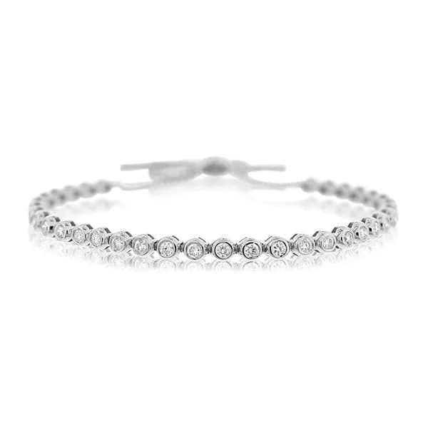 women’s monogram bracelets -Bezel Diamond Bolo Bracelet