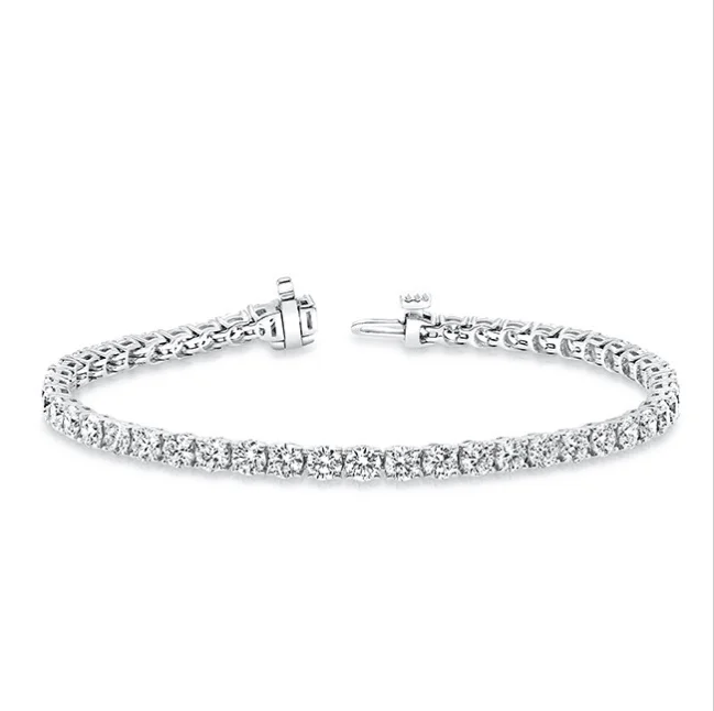 luxury bracelets for women -6.48ctw Diamond Tennis Bracelet