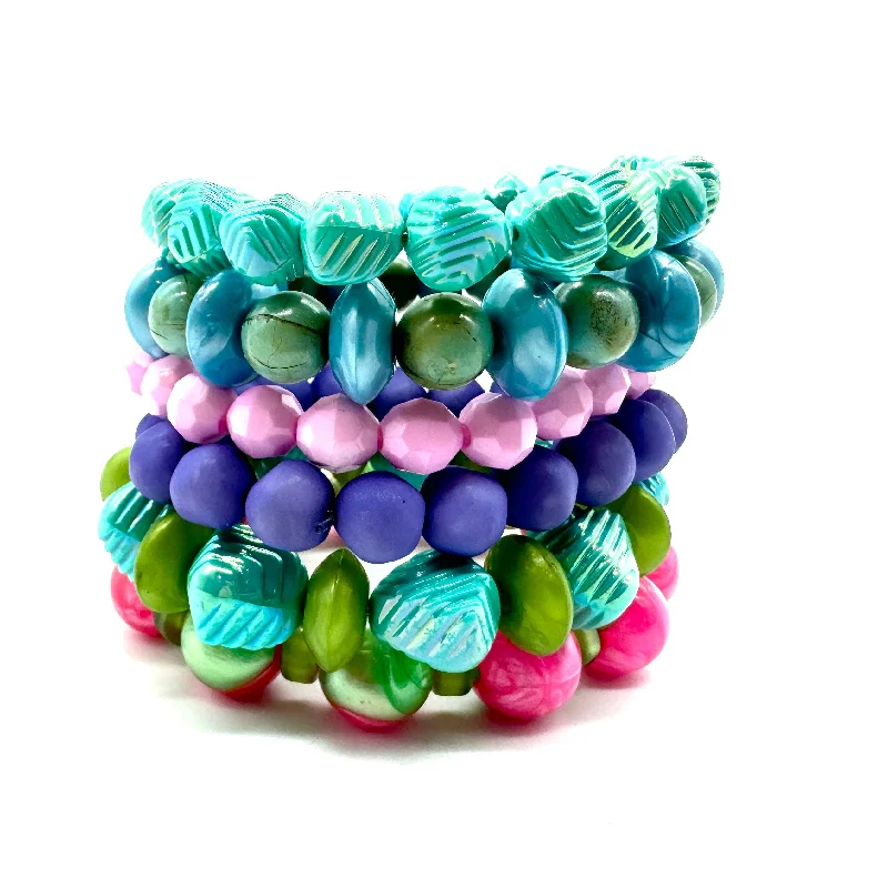 custom charm bracelets for women -Jewel Brights Stretch Bracelets Set