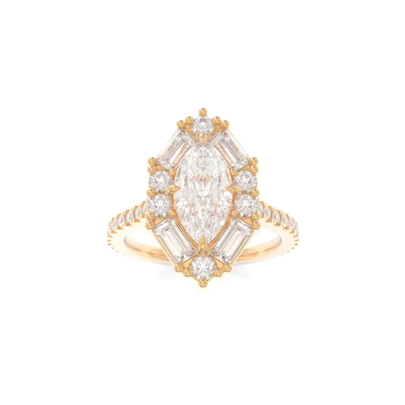 antique style engagement rings for women -Cordelia Ring Marquise